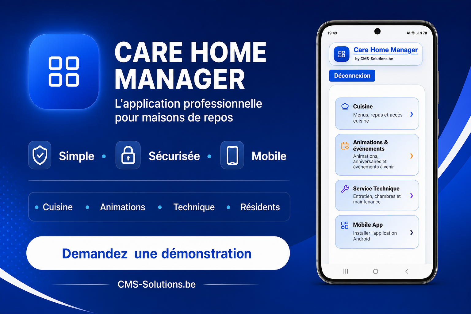 Care Home Manager, l’application professionnelle pour maisons de repos. Demandez une démonstration.